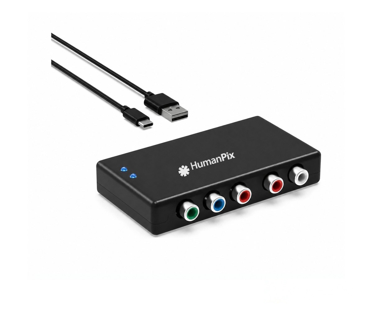 Conversor de vídeo componente cinco RCA para HDMI